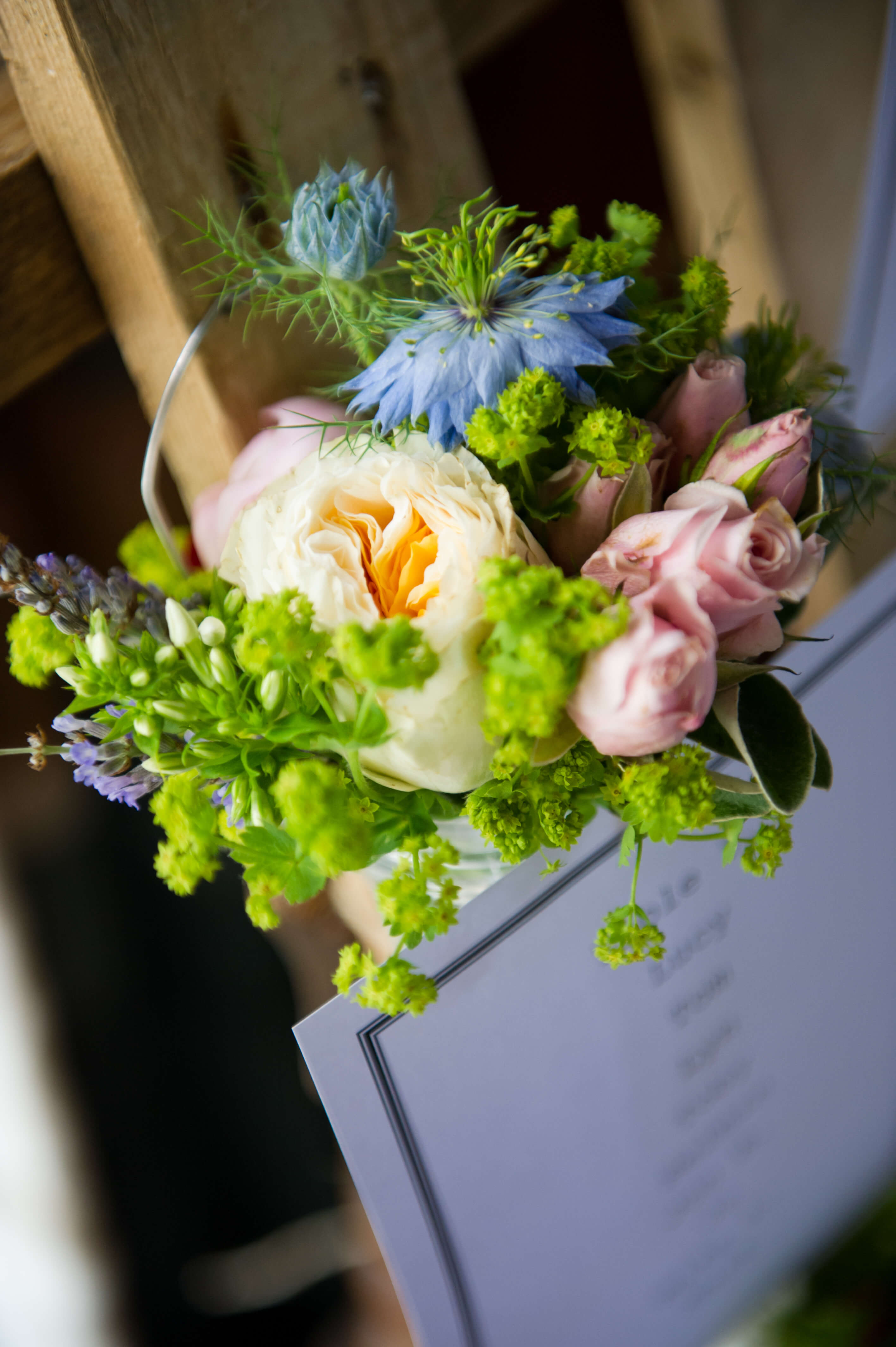 Beautiful wedding florals by Scarlet and Violet